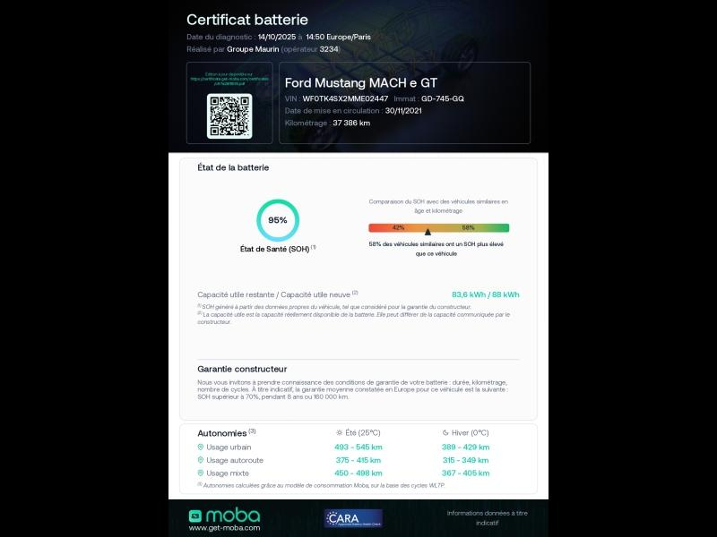 FORD Mustang Mach-E d’occasion à vendre à FRÉJUS chez VAGNEUR (Photo 3)